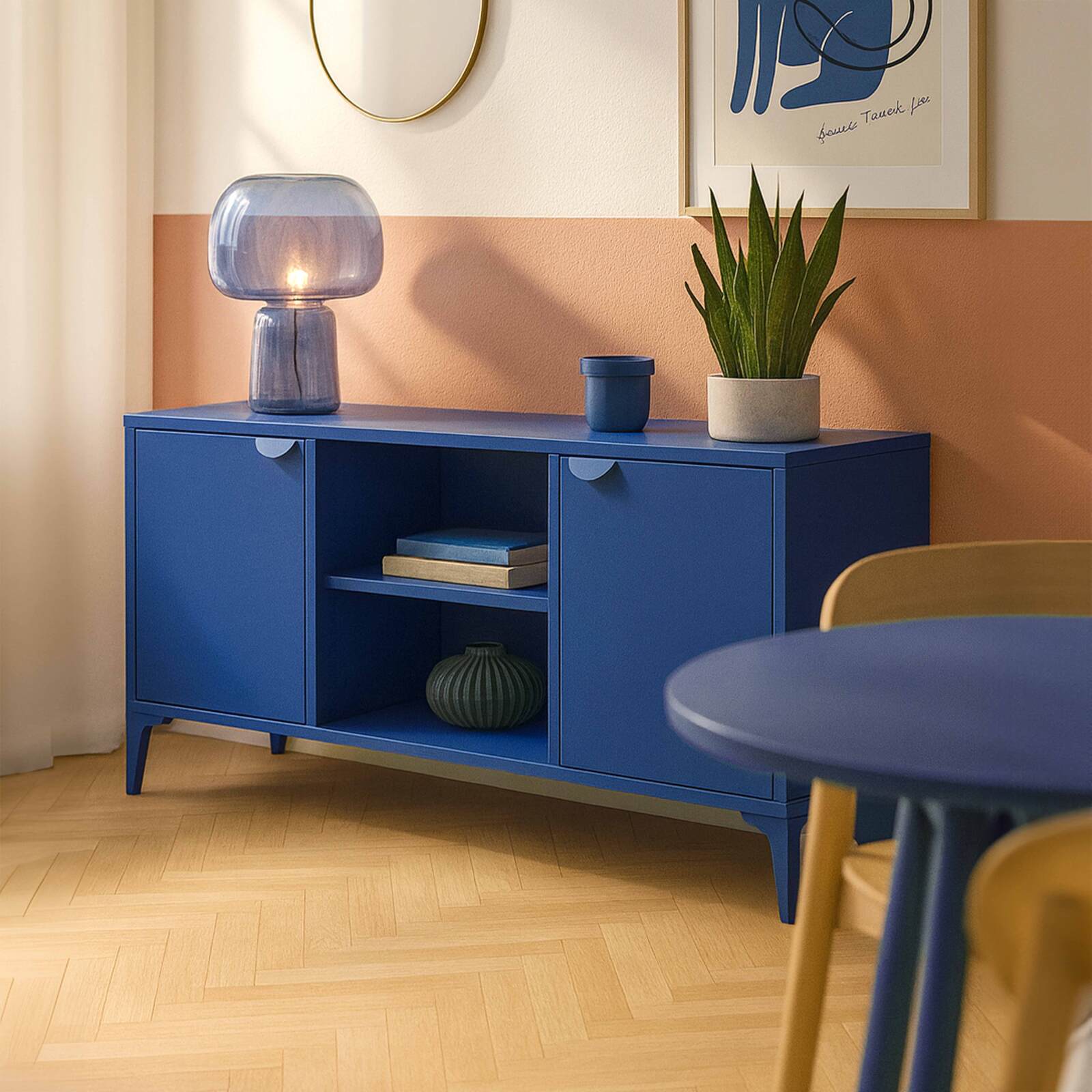 Buffet in metallo, 2 ante, 120 cm