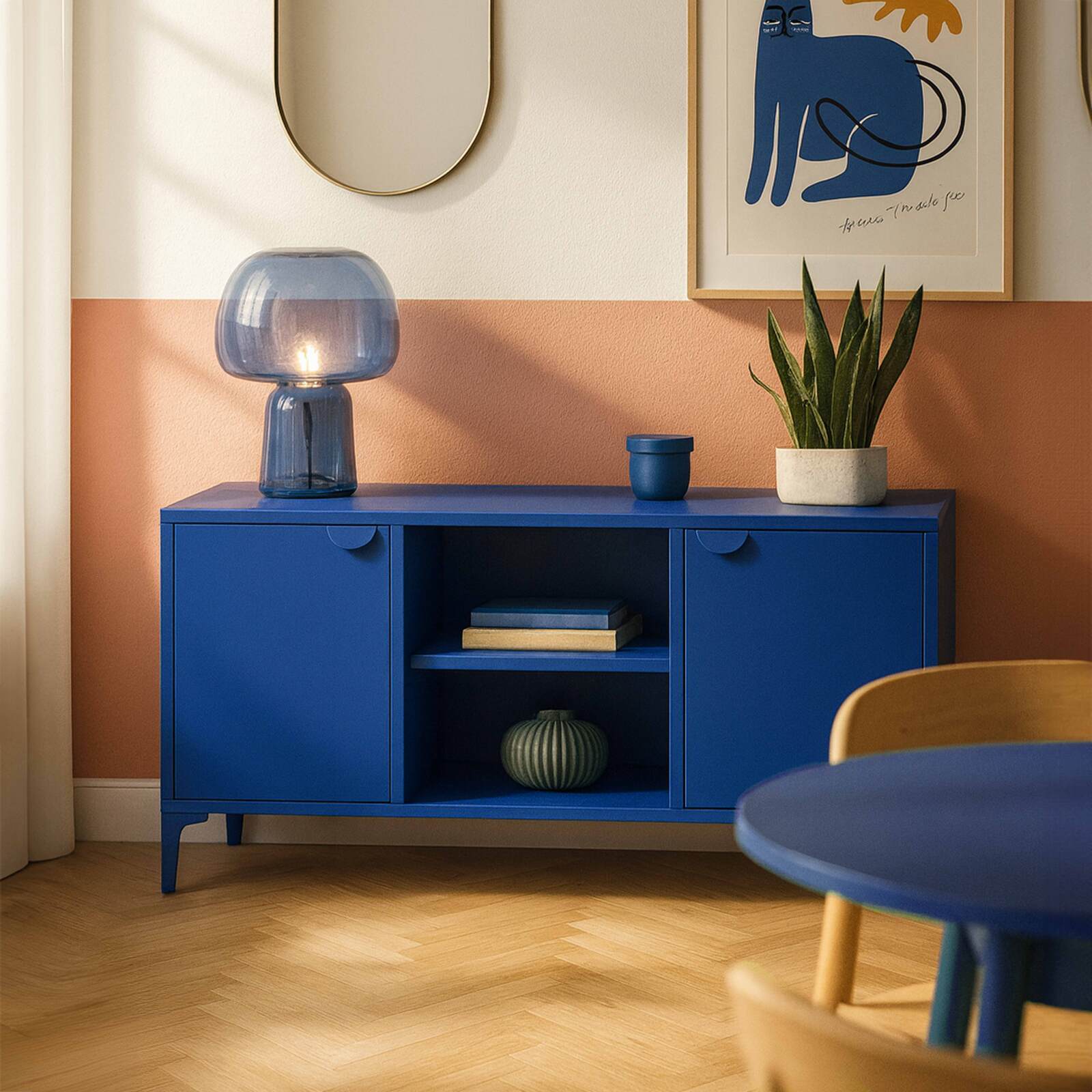 Buffet in metallo, 2 ante, 120 cm