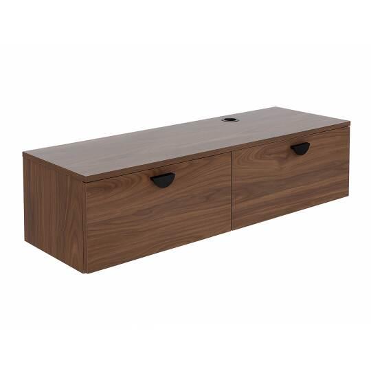 Mobile TV sospeso effetto legno 120 cm stile industriale