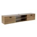 Mobile TV sospeso effetto legno 160 cm stile industriale 