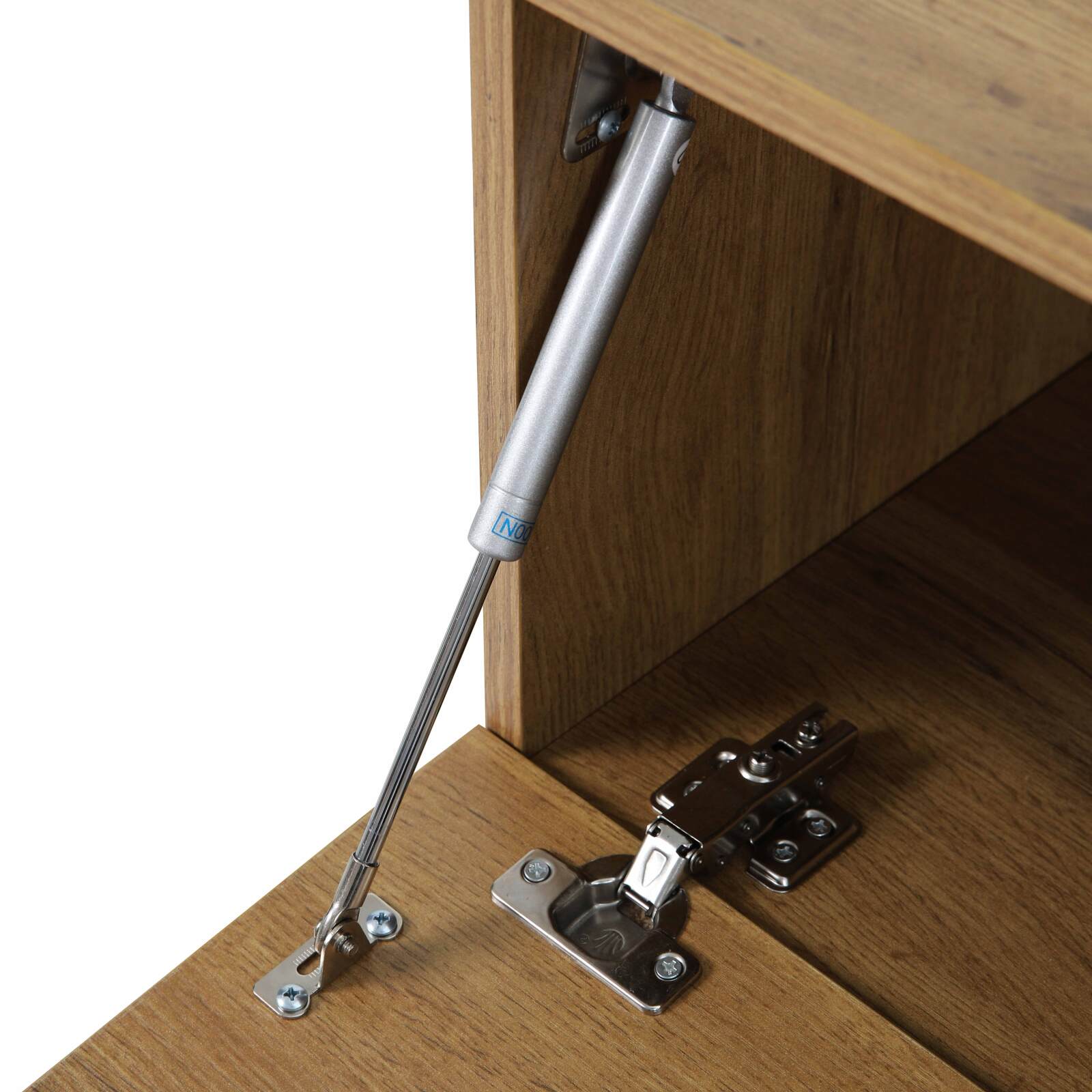 Mobile TV sospeso effetto legno 160 cm stile industriale 