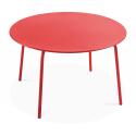 Tavolo da giardino rotondo Ø120 x 72 cm e 6 sedie in metallo