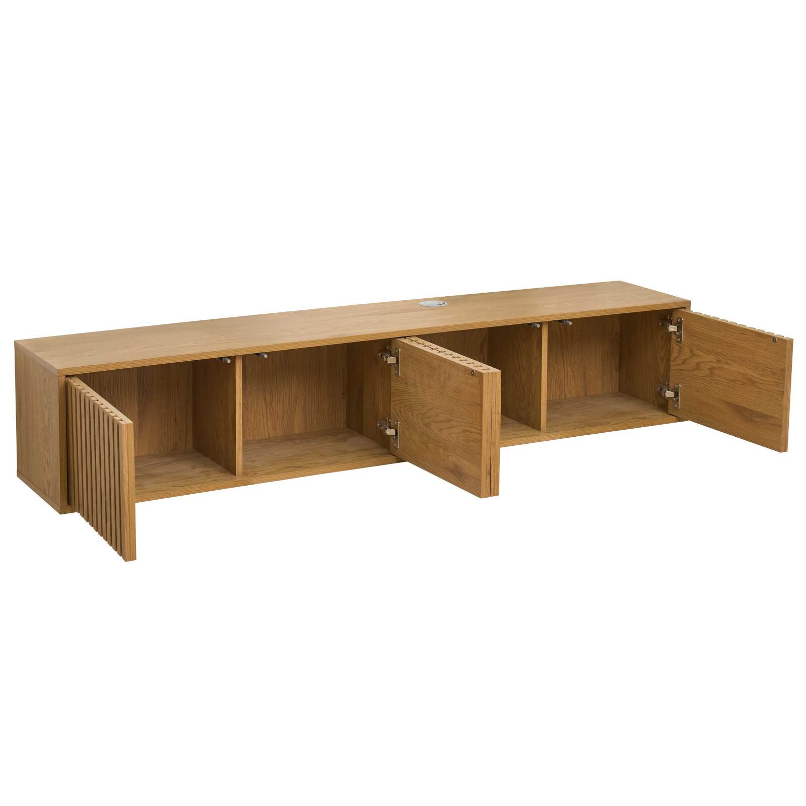 Mobile TV sospeso effetto legno chario 160 cm stile scandinavo