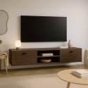 Mobile TV sospeso effetto legno 160 cm stile industriale 