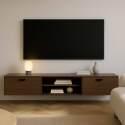 Mobile TV sospeso effetto legno 160 cm stile industriale 