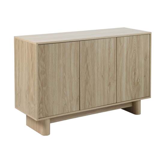 Buffet scandinavo effetto legno 3 ante 120 cm | Oviala