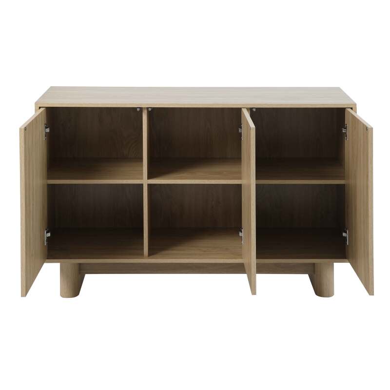 Buffet scandinavo effetto legno 3 ante 120 cm