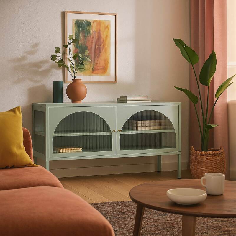 Mobile TV 115 cm in metallo stile moderno