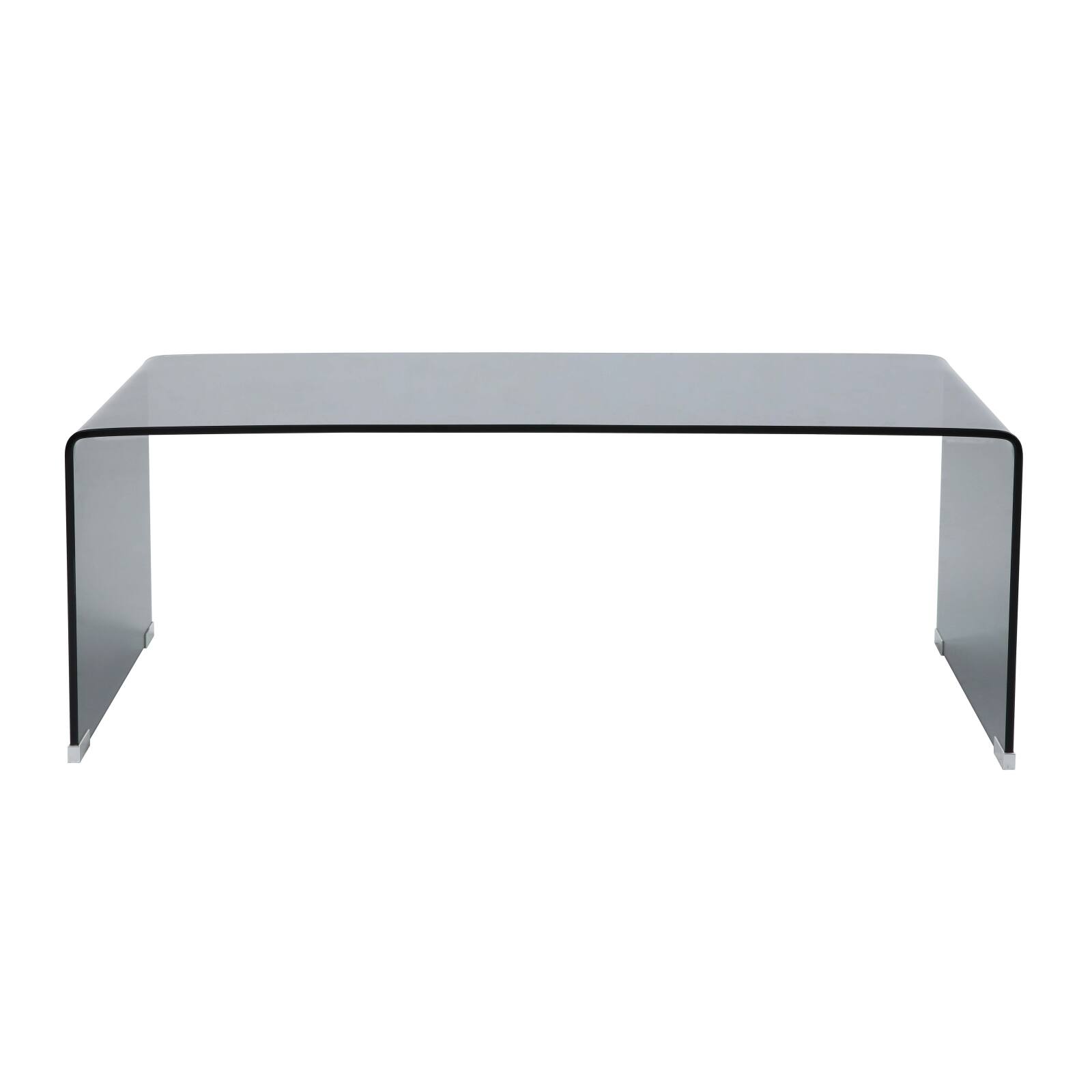 Tavolino da salotto in vetro temperato rettangolare 110x50 cm