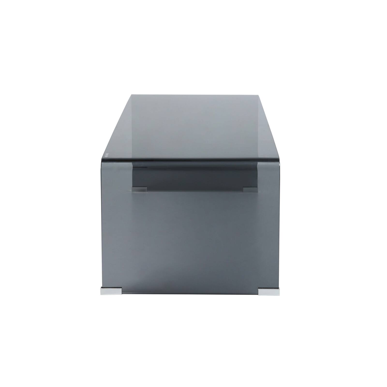 Tavolino da salotto in vetro temperato rettangolare 110x50 cm