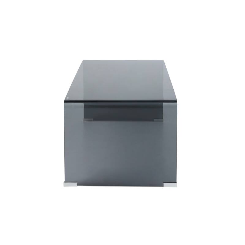 Tavolino da salotto in vetro temperato rettangolare 110x50 cm (4/8)