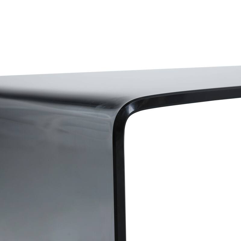 Tavolino da salotto in vetro temperato rettangolare 110x50 cm (5/8)