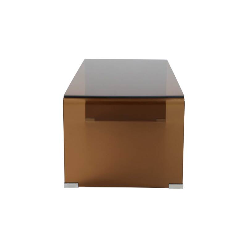 Tavolino da salotto in vetro temperato rettangolare 110x50 cm (3/6)