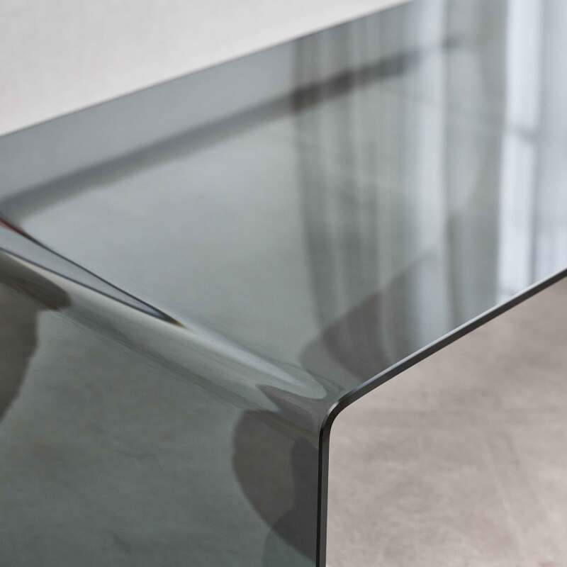 Tavolino da salotto in vetro temperato rettangolare 110x50 cm (7/8)