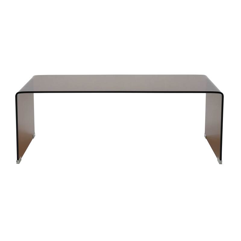 Tavolino da salotto in vetro temperato rettangolare 110x50 cm (2/6)