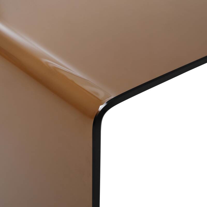 Tavolino da salotto in vetro temperato rettangolare 110x50 cm (4/6)