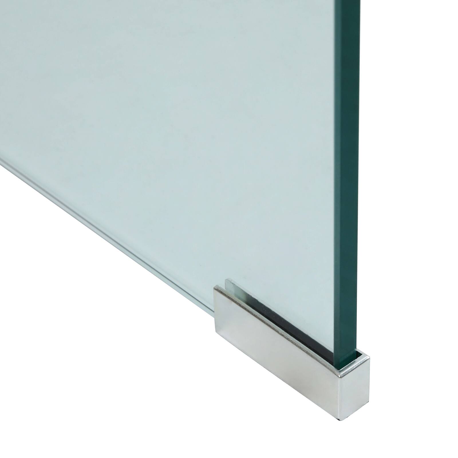 Tavolino da salotto in vetro temperato rettangolare 110x50 cm