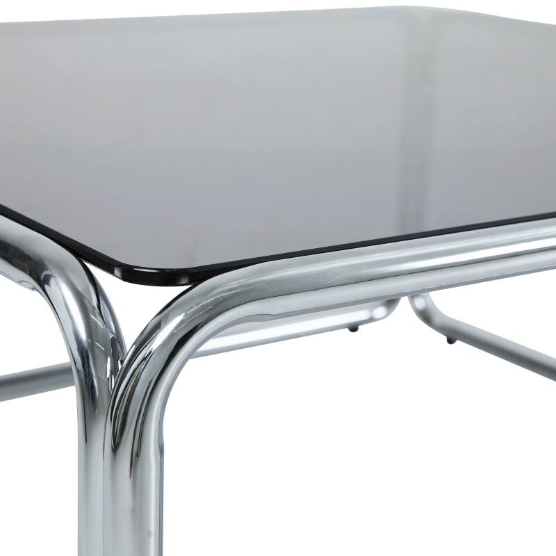 Tavolino da salotto in vetro temperato rettangolare 110x50 cm (4/6)