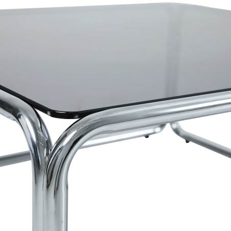 Tavolino da salotto in vetro temperato rettangolare 110x50 cm (4/6)