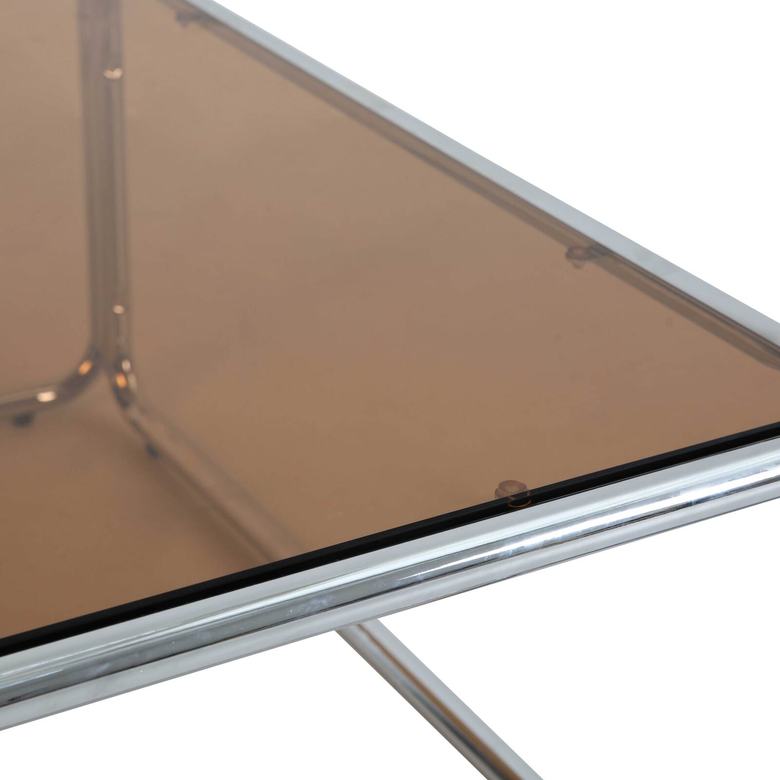 Tavolino da salotto in vetro temperato rettangolare 110x50 cm