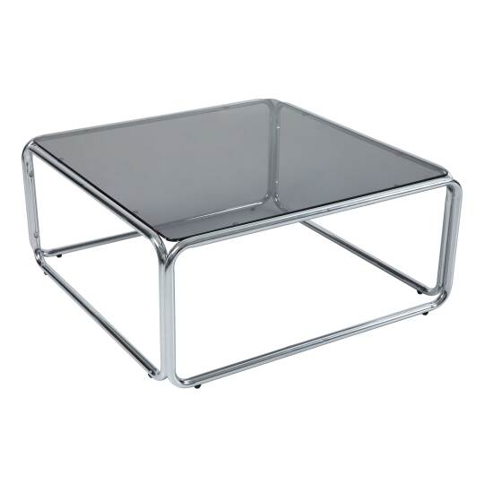 Tavolino da salotto in vetro temperato quadrato 90x90 cm