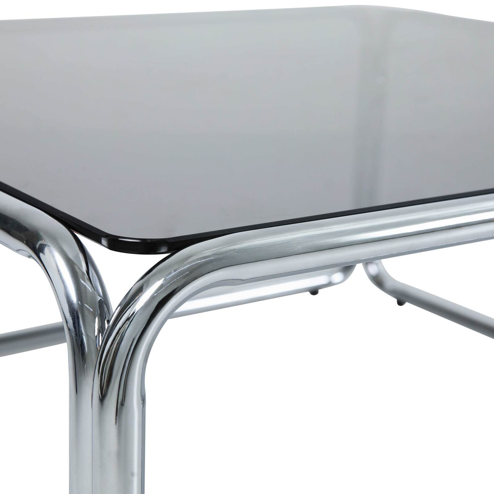 Tavolino da salotto in vetro temperato quadrato 90x90 cm