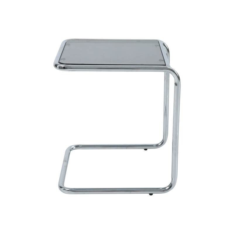 Tavolino laterale in vetro temperato quadrato 50x46 cm (2/5)