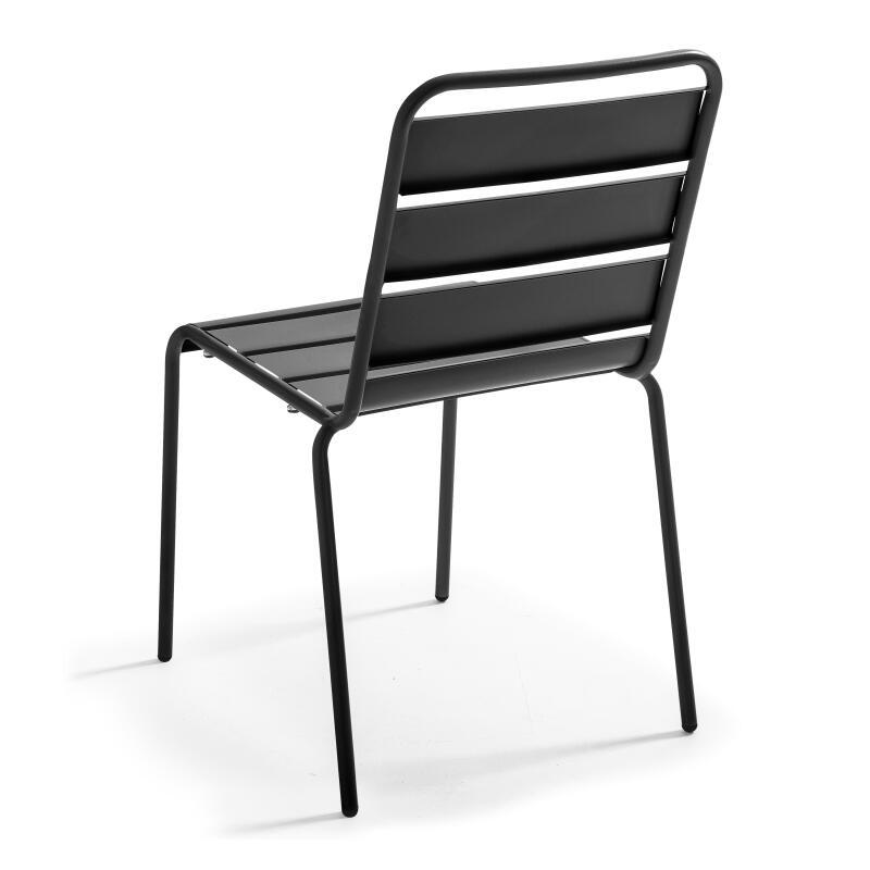 Tavolo da giardino rotondo Ø120 x 72 cm e 6 sedie in metallo