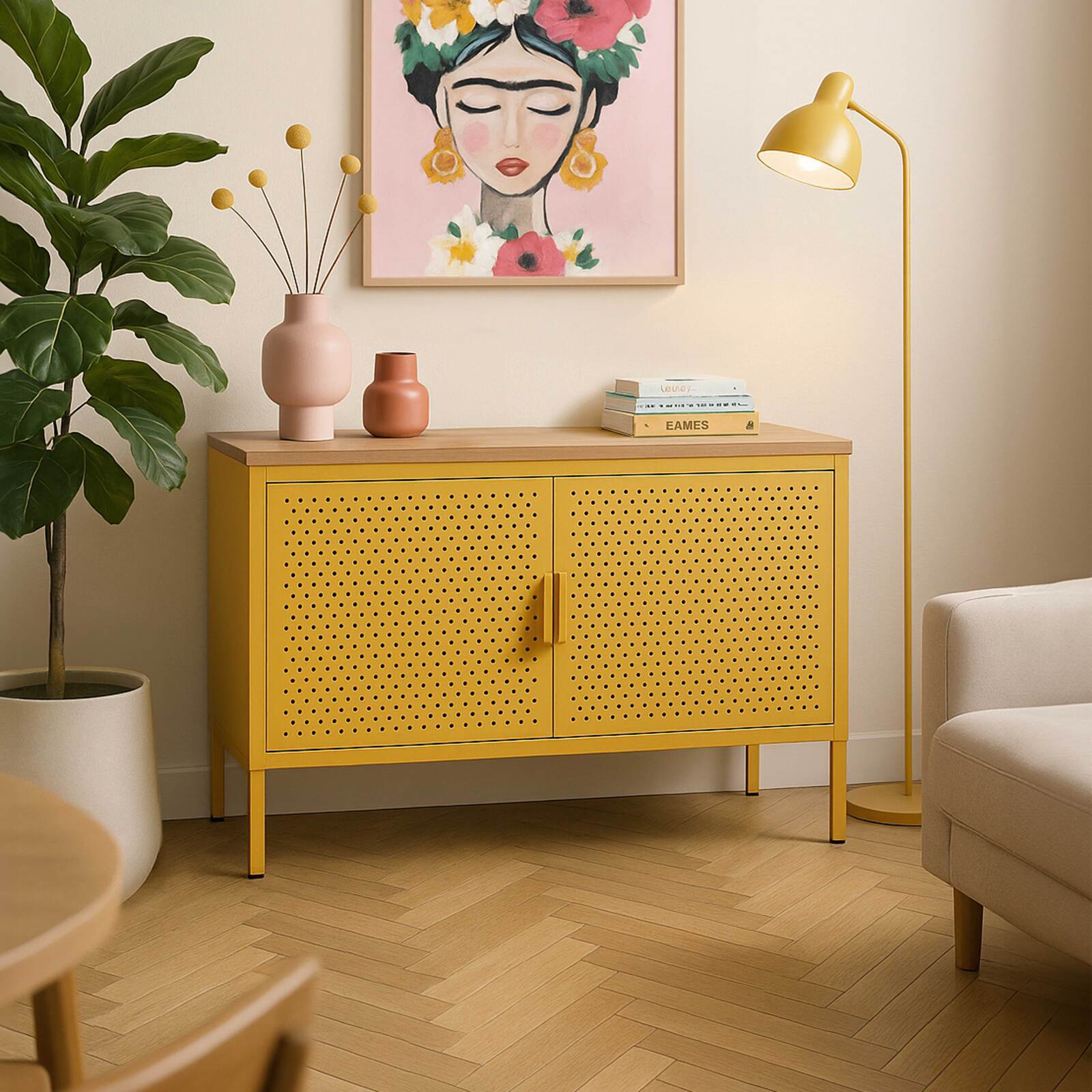 Buffet in metallo, 2 ante, 100 cm