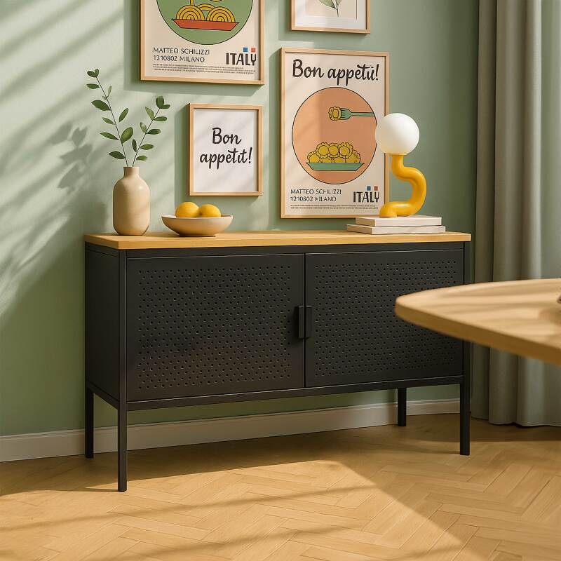 Buffet in metallo, 2 ante, 100 cm