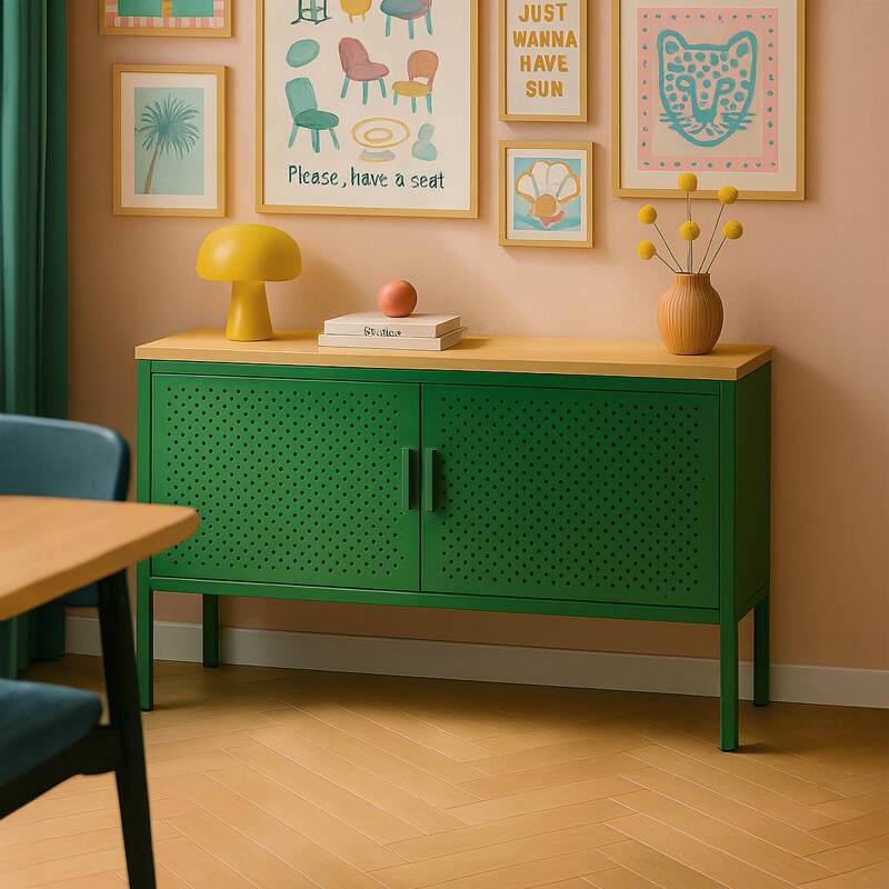 Buffet in metallo, 2 ante, 100 cm