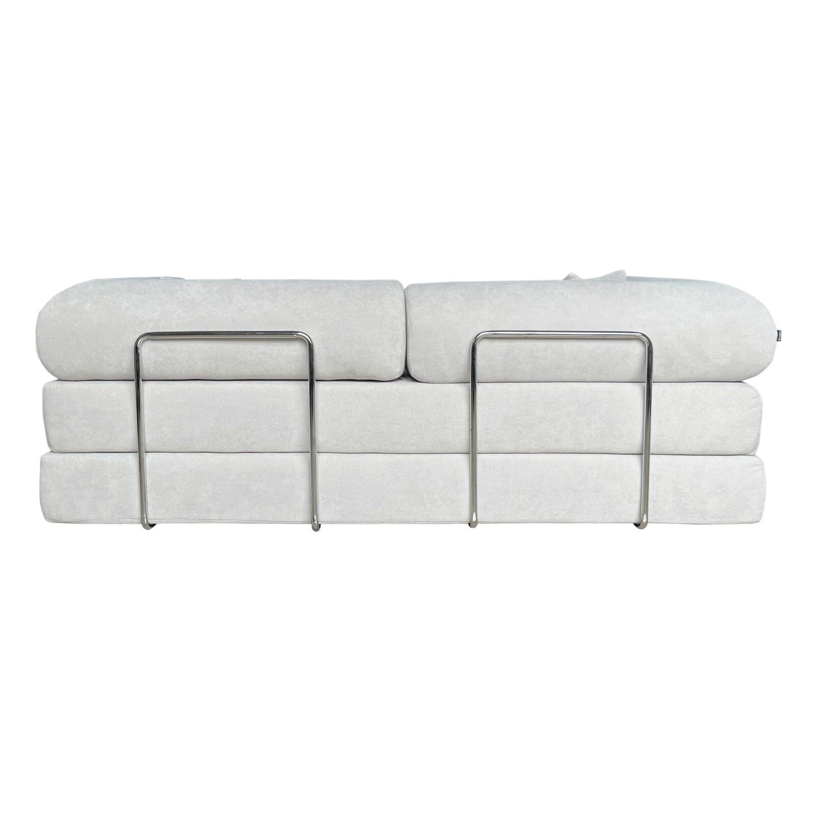 Divano letto 2 posti in tessuto con cuscini