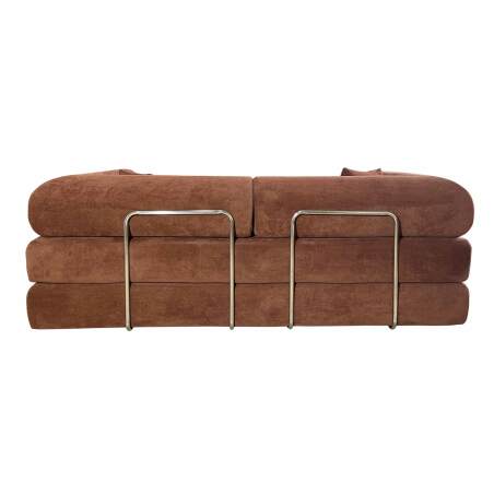 Divano letto 2 posti in tessuto con cuscini (3/8)