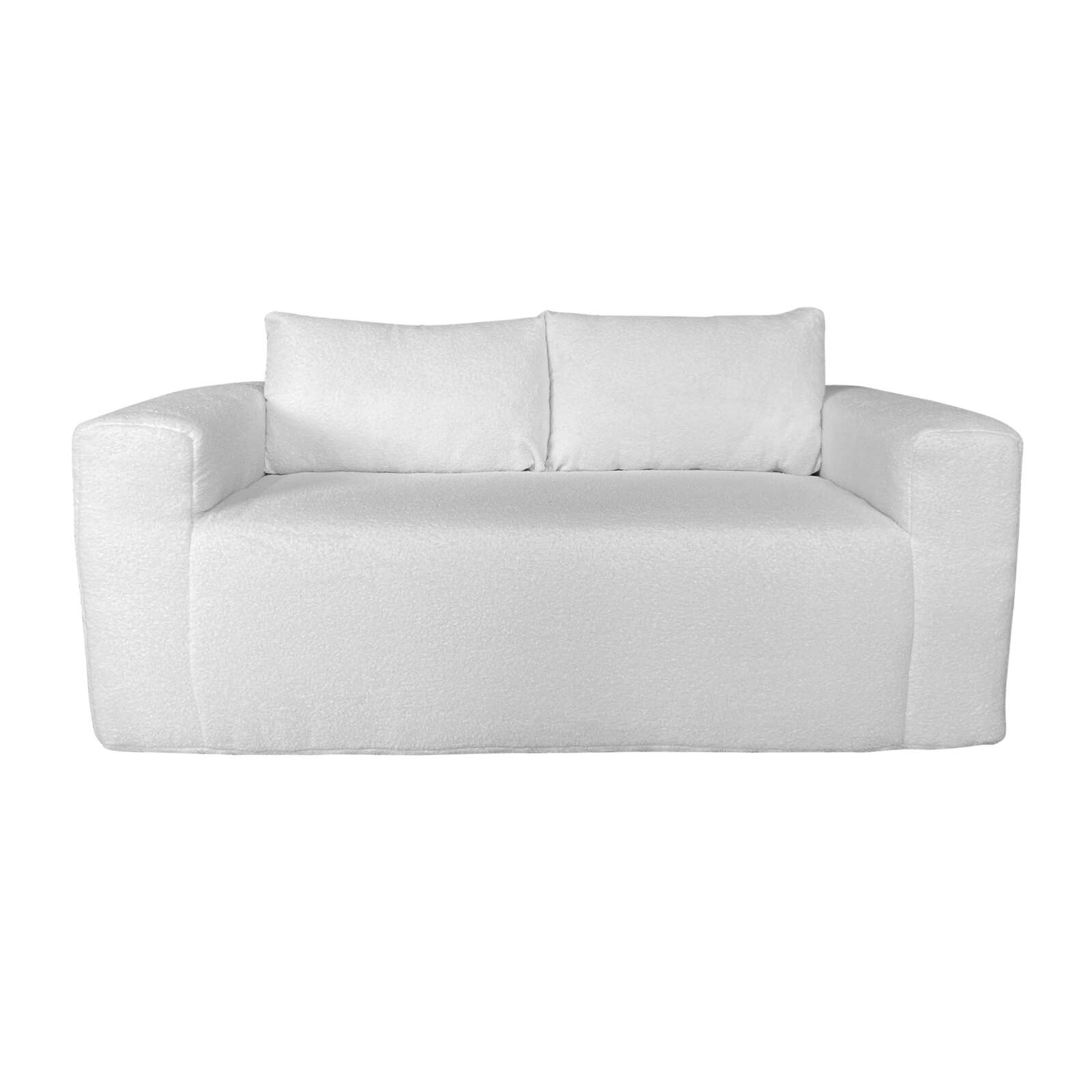 Divano 2 posti in tessuto spugna con cuscini