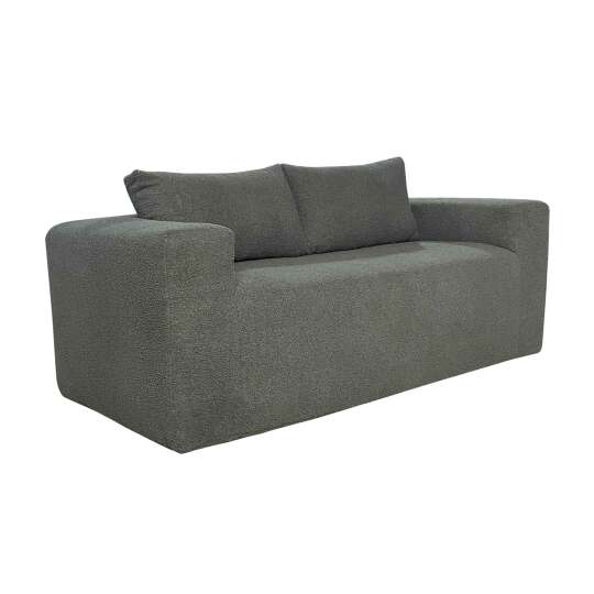 Divano 2 posti in tessuto spugna con cuscini