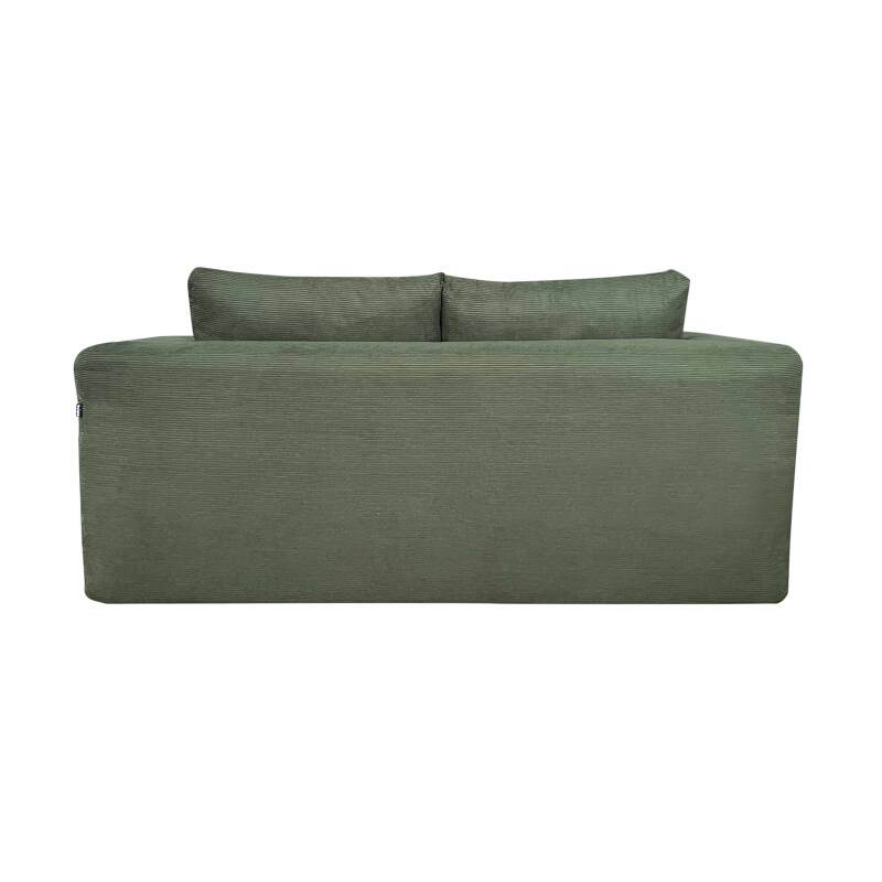 Divano 2 posti in tessuto a coste con cuscini