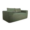 Divano 2 posti in tessuto a coste con cuscini