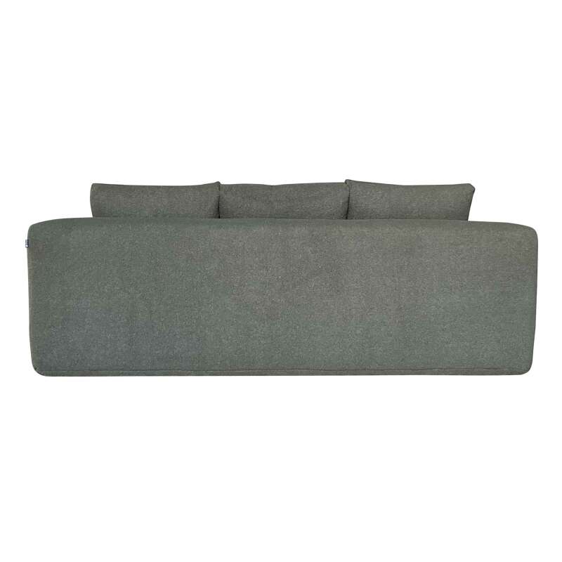 Divano 3 posti in tessuto spugna con cuscini