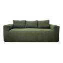 Divano 3 posti in tessuto a coste con cuscini
