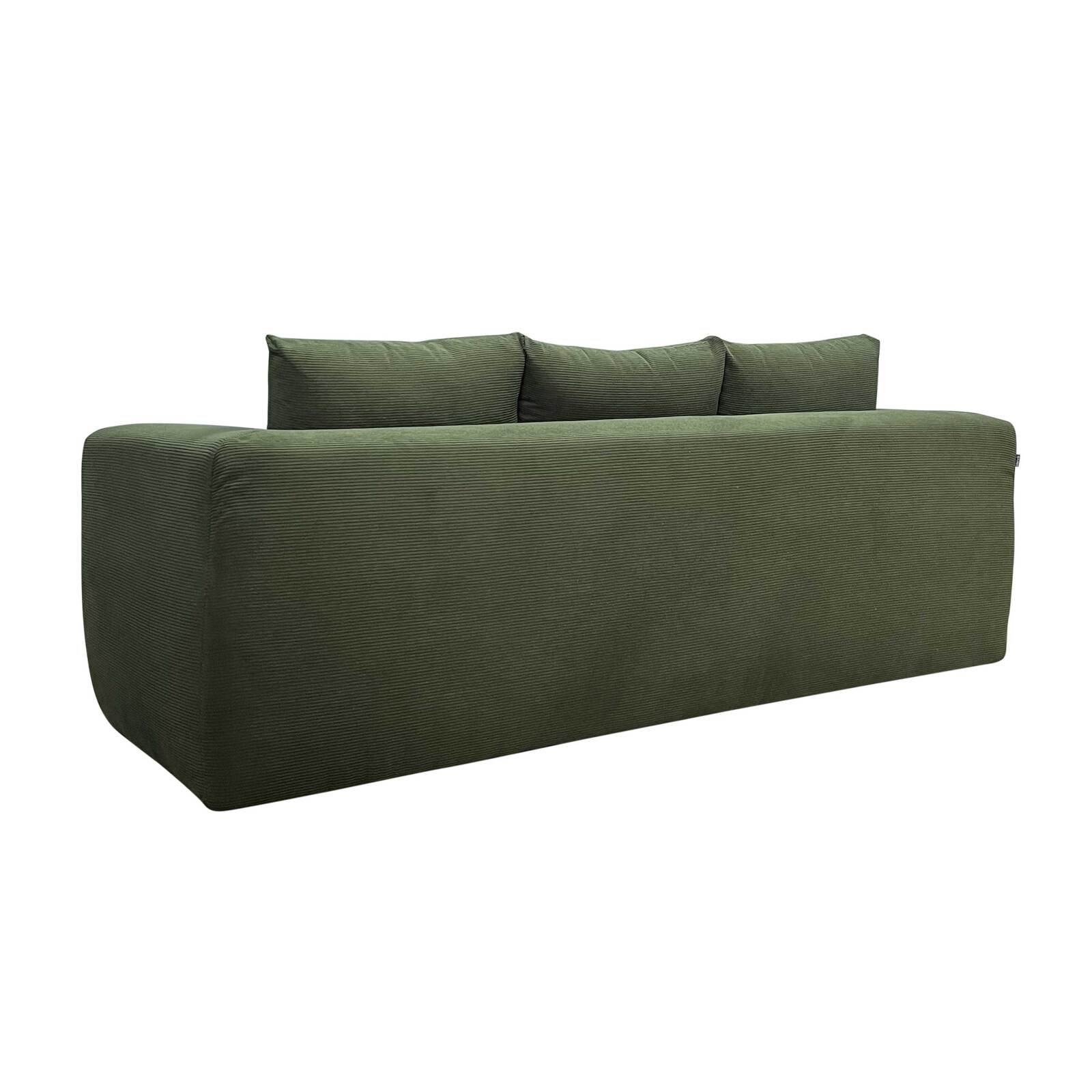 Divano 3 posti in tessuto a coste con cuscini Divano 3 posti in tessuto a coste con cuscini