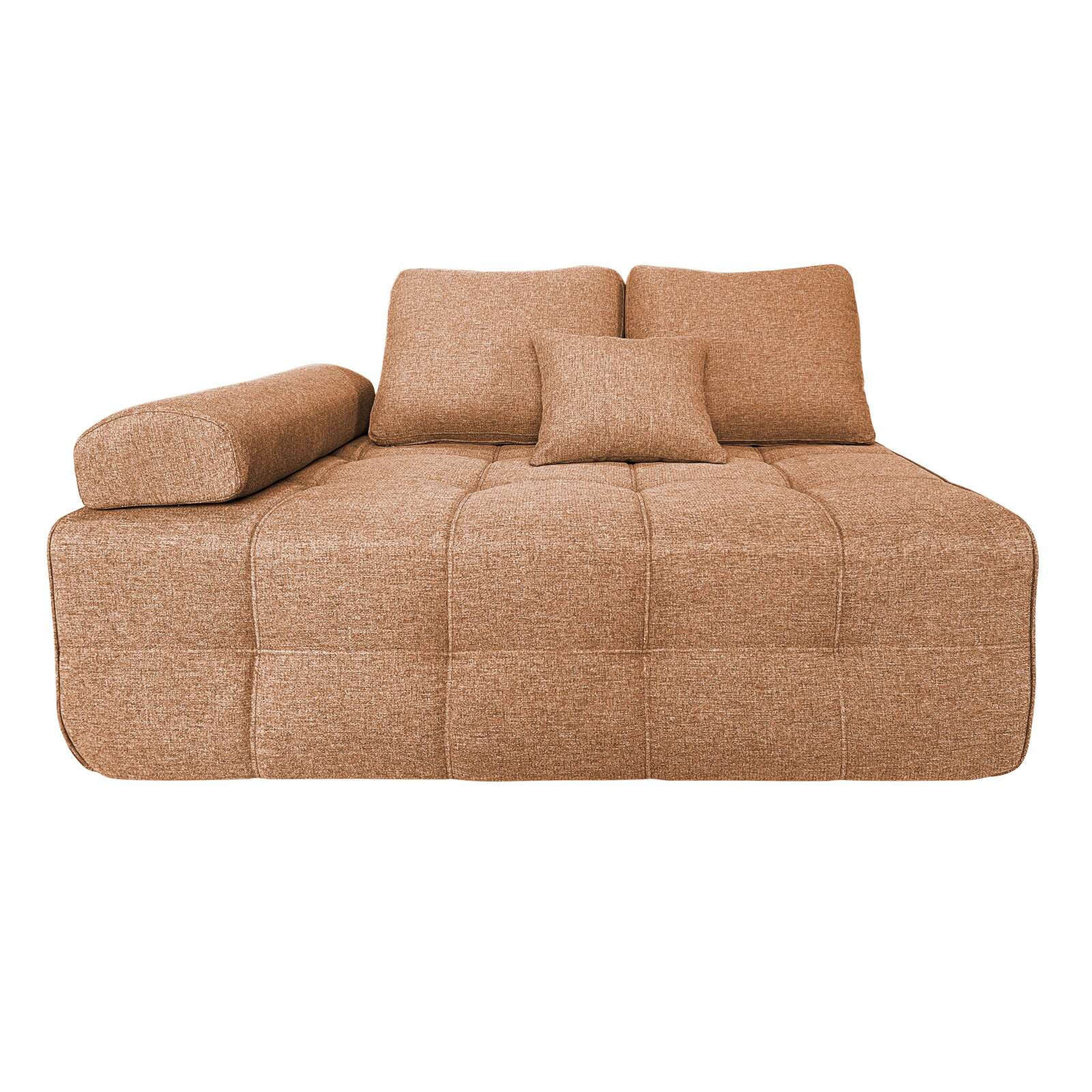 Divano 5 posti in tessuto con cuscini
