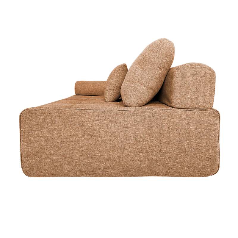 Poltrona destra per divano modulare in tessuto con cuscini (4/6)