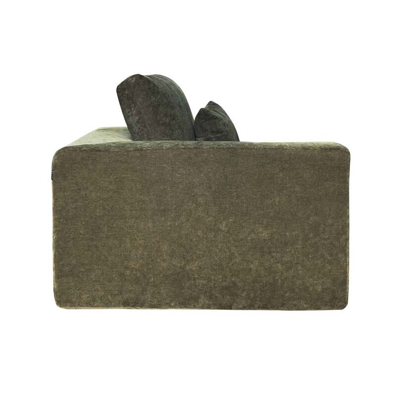 Modulo sinistra 1 posto per divano in tessuto con cuscini