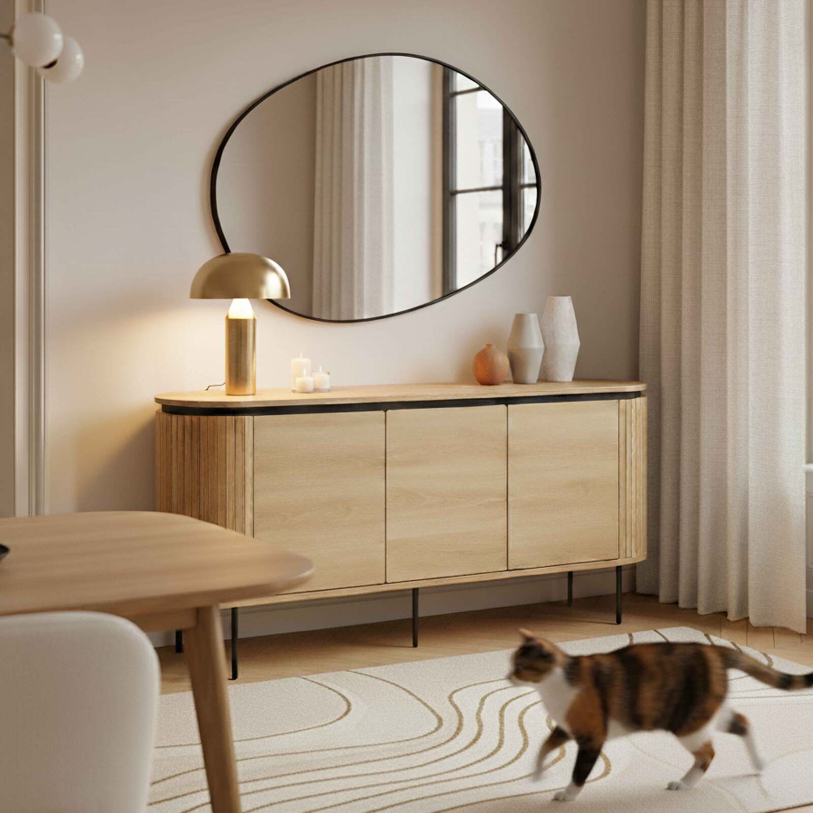 Buffet effetto legno 3 ante 160 cm