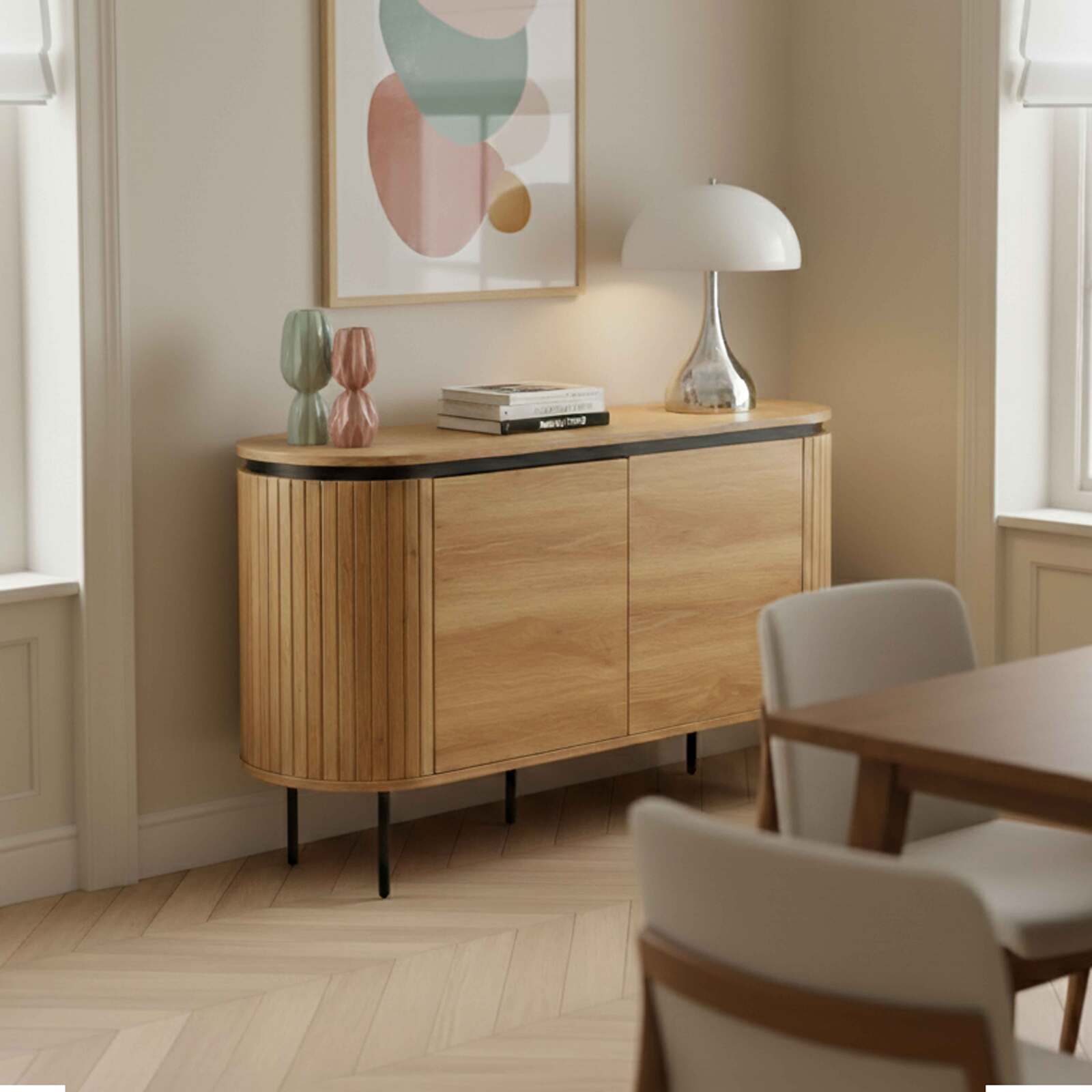 Buffet effetto legno 2 ante 120 cm