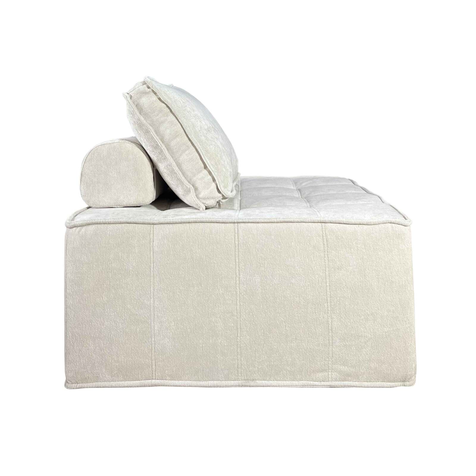 Divano modulare 2 posti in tessuto con cuscini