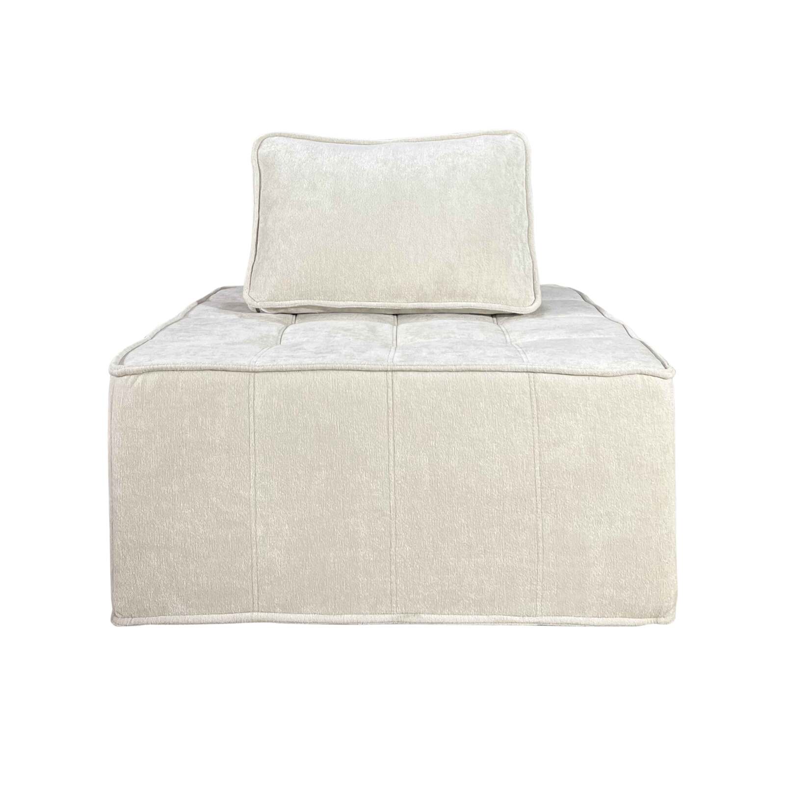 Divano modulare 2 posti in tessuto con cuscini