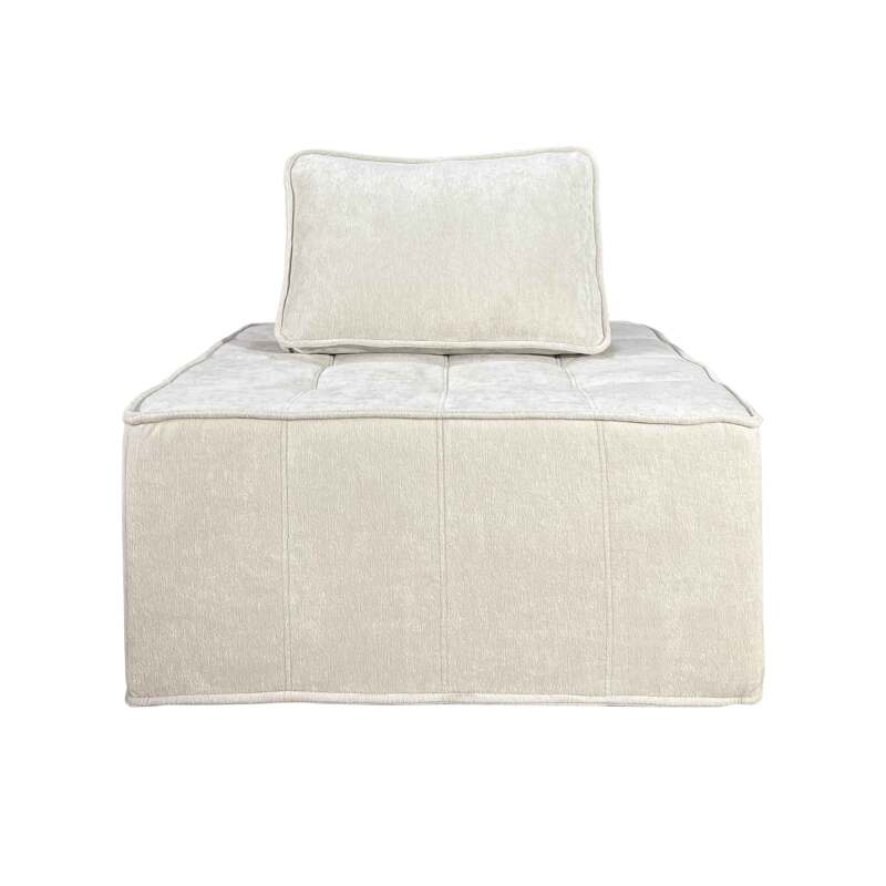 Divano modulare 2 posti in tessuto con cuscini