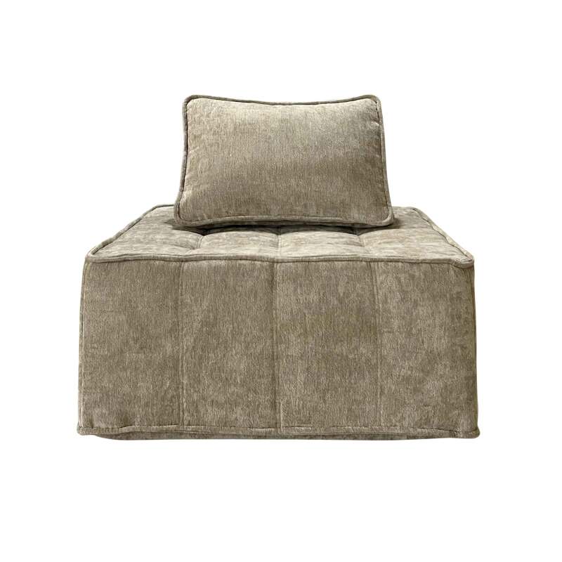 Divano modulare 3 posti in tessuto con cuscini