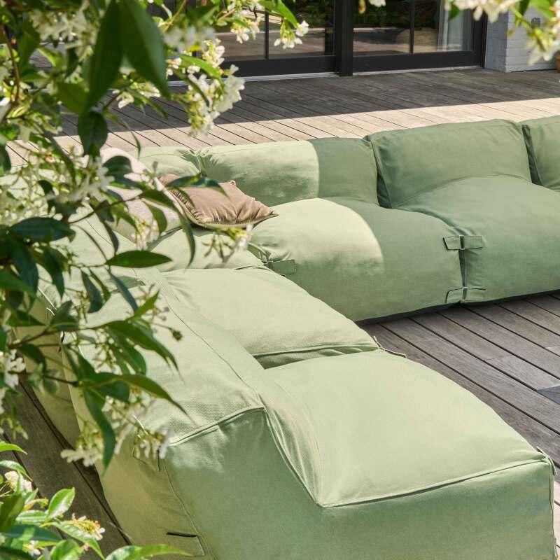 Divano angolare modulare con 5 poltrone, 2 poltrone angolari e 1 pouf (6/7)